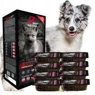 ZESTAW Alpha Spirit PUPPIES dla szczeniąt tacka 9x200G karma półmiękka
