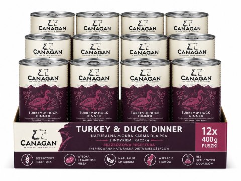ZESTAW Canagan Turkey & Duck 12X400g Karma Mokra dla Psa Indyk Kaczka