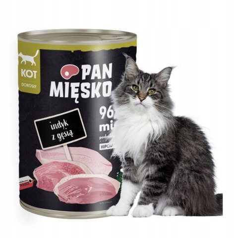 ZESTAW PAN MIĘSKO Indyk z Gęsią mokra karma dla kota 12X400