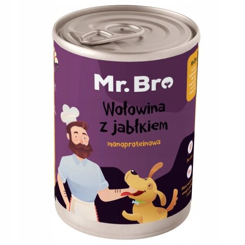ZESTAW VETPRIME Mr. Bro Wołowina z jabłkiem 400g - Monoproteinowy zestaw