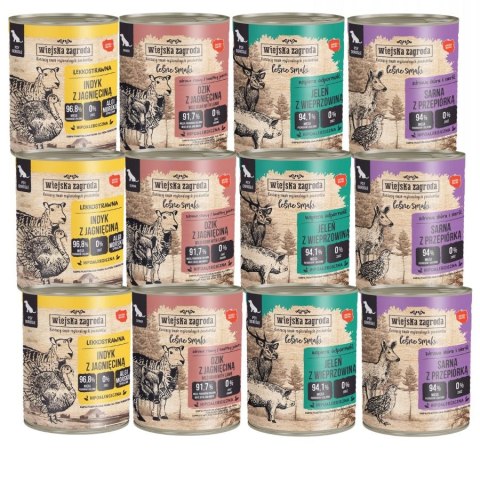 ZESTAW WIEJSKA ZAGRODA 12x800 g - MIX SMAKÓW