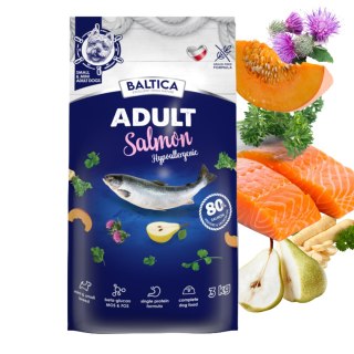 Zestaw BALTICA ADULT SALMON HYPOALLERGENIC 3KG KARMA DLA MAŁYCH RAS XS/S
