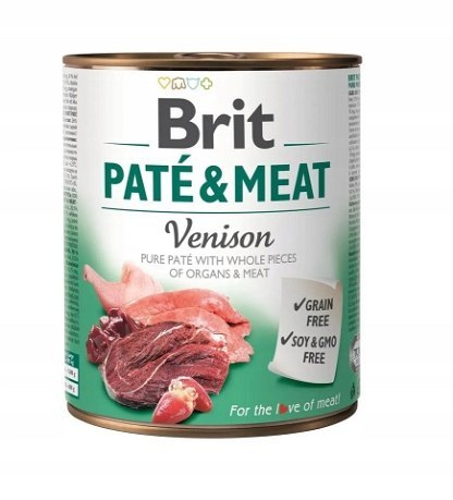 Zestaw - BRIT PATE&MEAT VENISON 6x800g bezzbożowa karma dziczyzna
