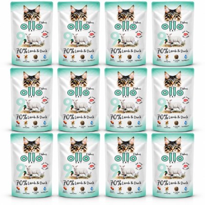 Zestaw OLLO CAT Jagnięcina i Kaczka 12x85 g Nr 9 - Mokra Karma dla Kota 70% Mięsa
