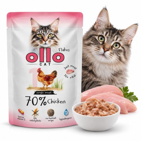 Zestaw OLLO CAT - Kurczak 12x85g Nr 1 - MOKRA KARMA DLA KOTA