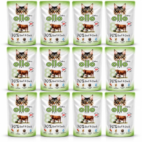 Zestaw OLLO CAT Wołowina i Kaczka 85 g Nr 8 - Mokra Karma dla Kota 70% Mięsa