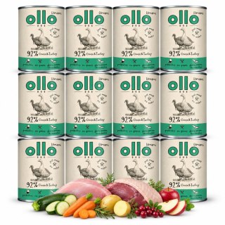 Zestaw Ollo Umami Gęś i Indyk 12x400g mokra karma dla psa