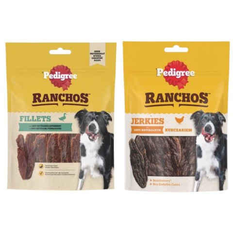 Zestaw Pedigree Ranchos Fillets kaczka kurczak 2x180g