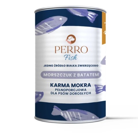 Zestaw Perro Morszczuk z Batatem 400g Monobiałkowa Bez Zbóż