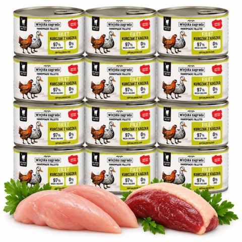 Zestaw Wiejska Zagroda Karma mokra dla kota fillets Kurczak z kaczką 12x70g