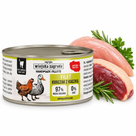 Zestaw Wiejska Zagroda Karma mokra dla kota fillets Kurczak z kaczką 12x70g