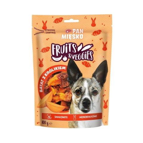 Zestaw testowy - Pan Mięsko Przysmak dla psa Fruits & Veggies królik (dorosły) 100g
