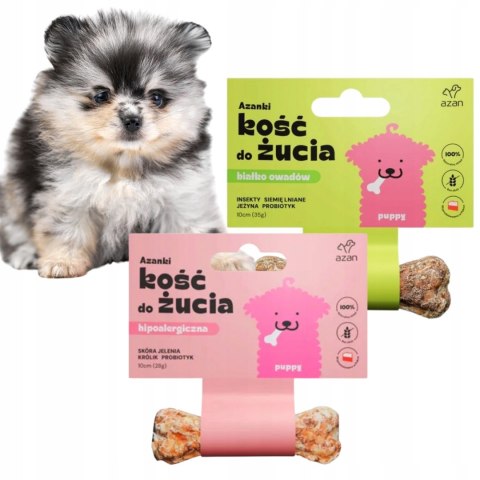 AZANKI kości do żucia dla małych szczeniąt 2x10cm MINIATURKA