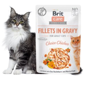 BRIT CARE MOKRA KARMA DLA KOTA FILLETS IN GRAVY CHOICE CHICKEN 85g