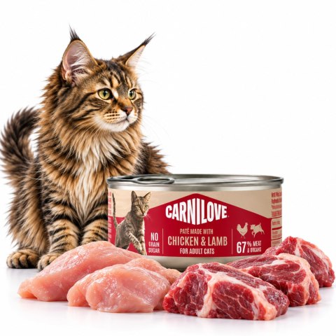 CARNILOVE CAT CAN CHICKEN&LAMB 100g
