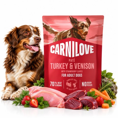 CARNILOVE DOG POUCH TURKEY&VENISON 300g