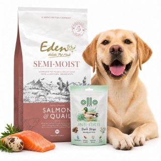 EDEN Salmon & quail - łosoś i przepiórka 10kg półmiękka karma + SMACZKI