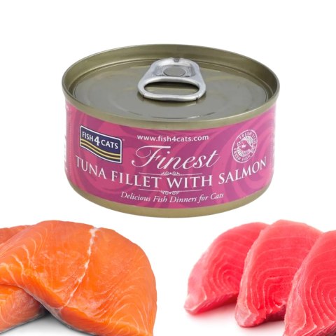 Fish4Cats TUNA FILLET WITH SALMON Filety Tuńczyka z Łososiem 70g dla kota