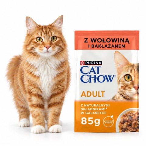 KARMA DLA KOTA PURINA CAT CHOW ADULT WOŁOWINA Z BAKŁAŻANEM NATURALNA 85 g