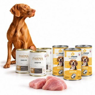 KARMA MONOBIAŁKOWA ZESTAW PRÓBNY INDYK 6X400 FARMA VETPRIME