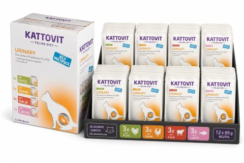KATTOVIT Urinary 60x85g kurczak cielęcina łosoś 5 (12x85)