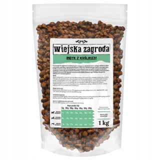 NA WAGĘ Wiejska Zagroda Karma indyk z królikiem 2kg S