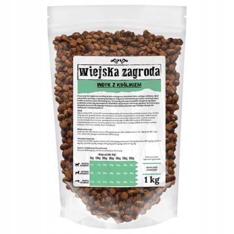 NA WAGĘ Wiejska Zagroda Karma indyk z królikiem 2kg S