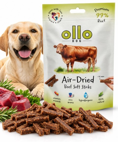OLLO AIR DRIED BEEF SOFT STICK 80g przysmaki monoproteinowe