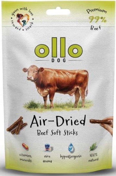 OLLO AIR DRIED BEEF SOFT STICK 80g przysmaki monoproteinowe
