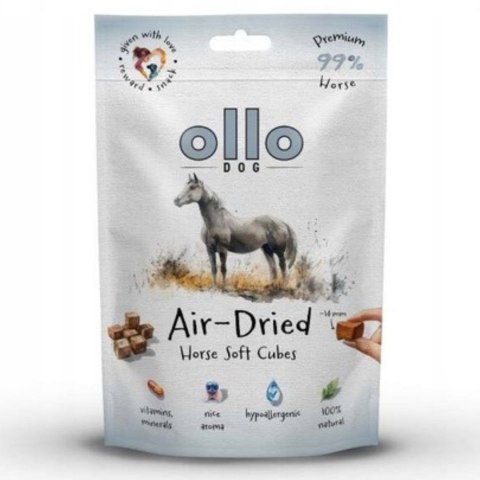 Ollo AIR-DRIED SOFT HORSE CUBES 80g przysmak dla psa hypoalergiczna konina