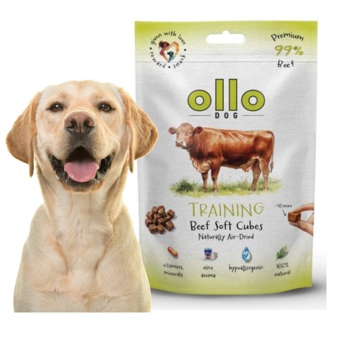 Ollo Air Dried BEEF Cubes Suszony Przysmak Treningowy Wołowina dla Psa 80g