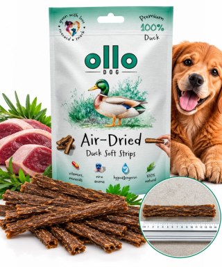 Ollo Air Dried DUCK Strips suszone miękkie paski z kaczki dla psa 80g