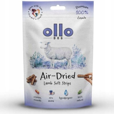 Ollo Air Dried Lamb Strips Suszone miękkie paski z JAGNIĘCINY dla psa 80g