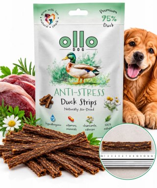 Ollo Anti-Stress Duck Strips 80g - Kaczka - Przysmaki funkcyjne