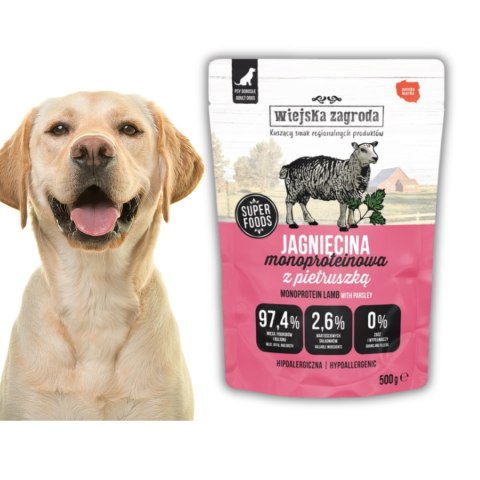 PAKIET PRÓBNY ZESTAW Wiejska Zagroda VETPRIME Monobiałkowa Jagnięcina 6X500g