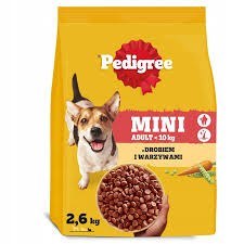 PEDIGREE ADULT MINI 2,6KG Z DROBIEM I WARZYWAMI - KARMA DLA PSÓW MAŁYCH RAS