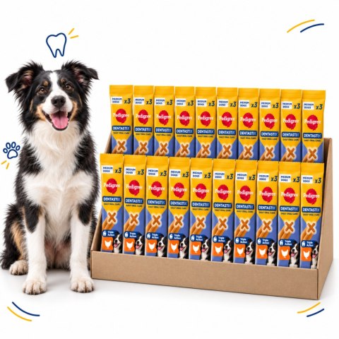 PEDIGREE DentaStix przysmaki dentystyczne średnie rasy 20x3szt (60 stixów)
