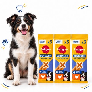 PEDIGREE DentaStix przysmaki dentystyczne średnie rasy 3X3szt