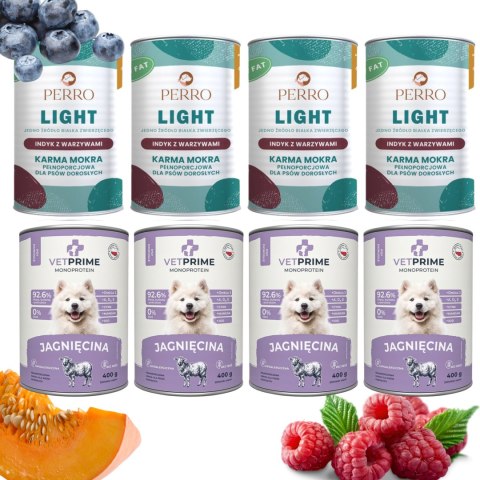 PERRO LIGHT INDYK VETPRIME JAGNIĘCINA MONO 8X400