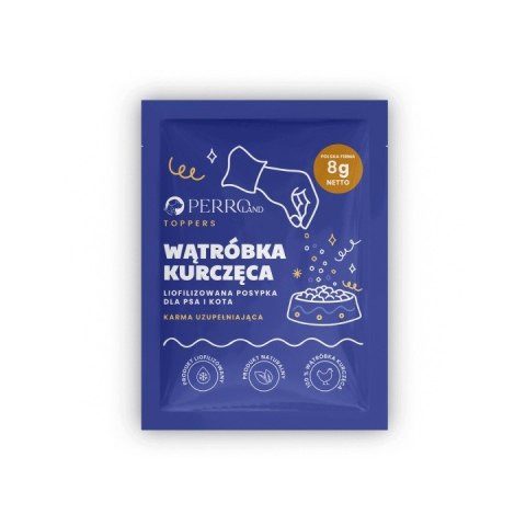 PERROland TOPPERS liofilizowana wątróbka kurczęca dla psa, kota posypka 8g