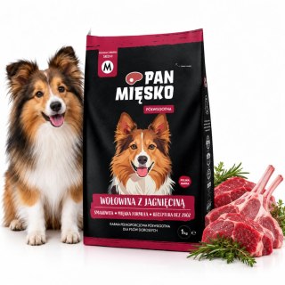 Pan Mięsko Karma półwilgotna dla psa Wołowina z jagnięciną (dorosły) 1kg