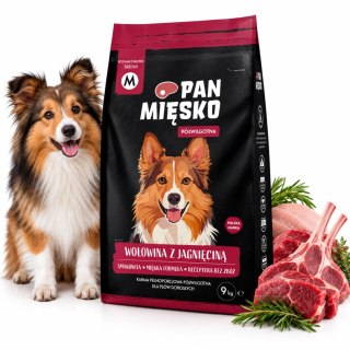 Pan Mięsko Karma półwilgotna dla psa Wołowina z jagnięciną (dorosły) 9kg