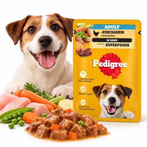 Pedigree Adult karma mokra z kurczakiem i warzywami saszetka 100g