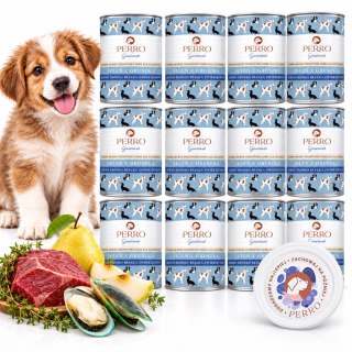 Perro JUNIOR Jeleń z Gruszką mokra karma dla szczeniąt 12x400g WIECZKO