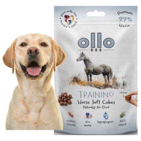 Przysmak dla psa Ollo - AIR-DRIED TRAINING SOFT CUBES KONINA - 80g