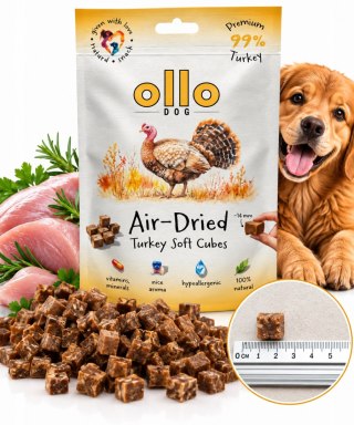 Przysmaki Ollo AIR-DRIED SOFT TURKEY CUBES 80G pyszne smaczki