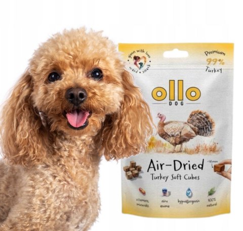 Przysmaki Ollo AIR-DRIED SOFT TURKEY CUBES 80G pyszne smaczki