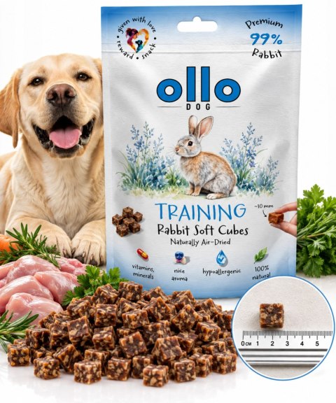 Przysmaki Ollo Rabbit TRAINING SOFT 80 g KRÓLIK półmiękkie przysmaki z królika