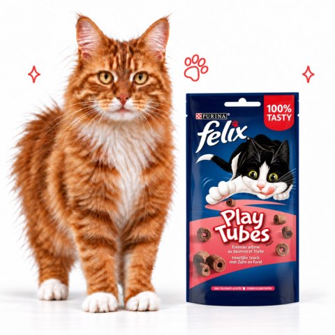 Purina FELIX Play Tubes Łakocie o smaku indyka i szynki dla kota 50 g