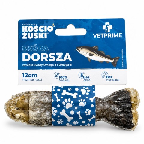 VETPRIME KOŚCIOŻUJKI Rybka Skóra Dorsz 12 cm